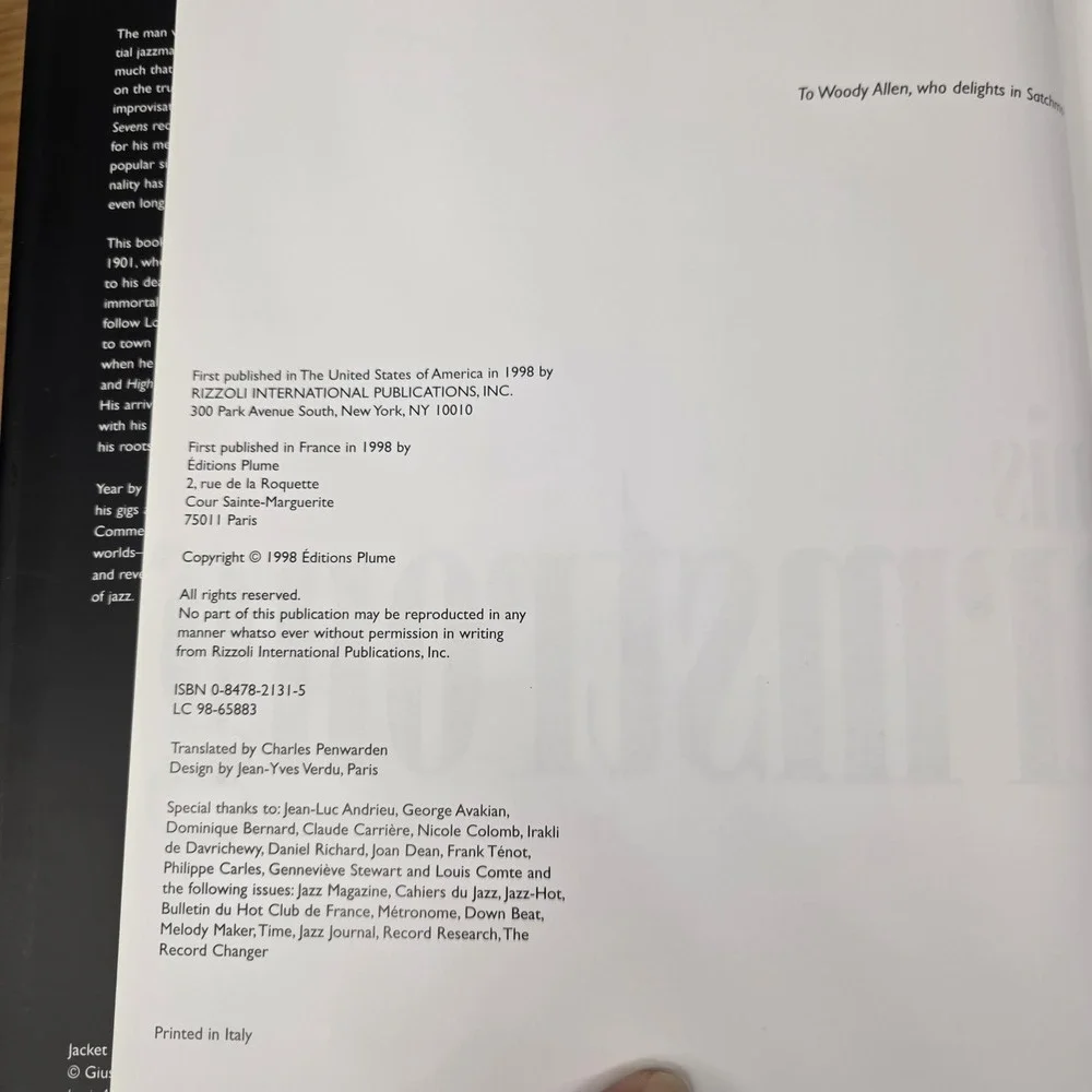 Louis Armstrong By Michel Boujut‎ Interview with Wynton Marsalis Hardcover Book